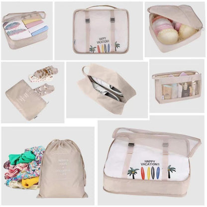 Organisateur de valise | Lot de 8 - Gain d'espace optimal