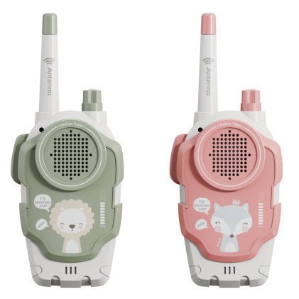 Talkie-walkie-enfant-Lot-de-2-a-Longue-portee-3-km-rose-et-vert