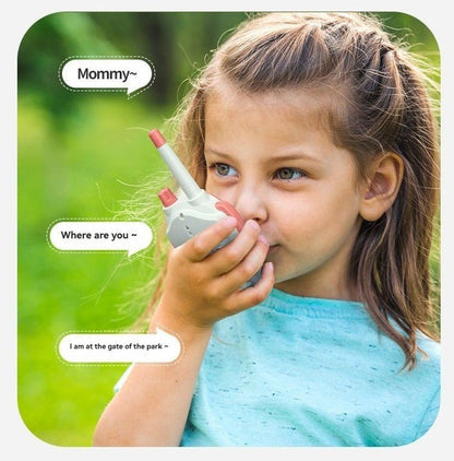 Talkie-walkie-enfant-Lot-de-2-a-Longue-portee-3-km-rose-fille