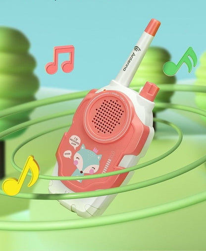Talkie-walkie-enfant-Lot-de-2-a-Longue-portee-3-km-rose