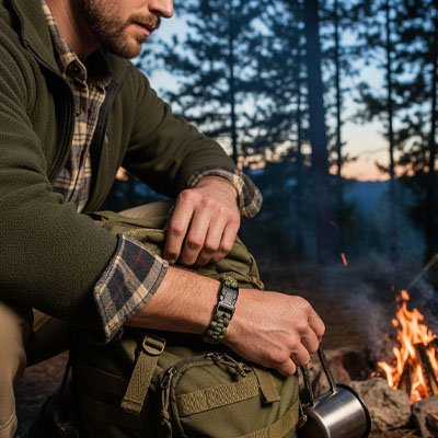 Bracelet-paracorde-homme-en-randonnee