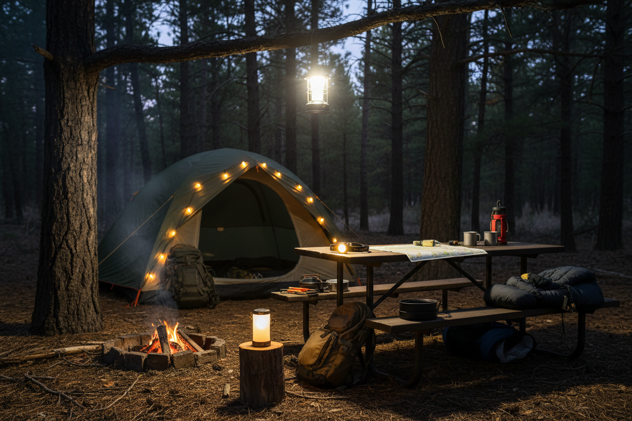 Éclairage de camping