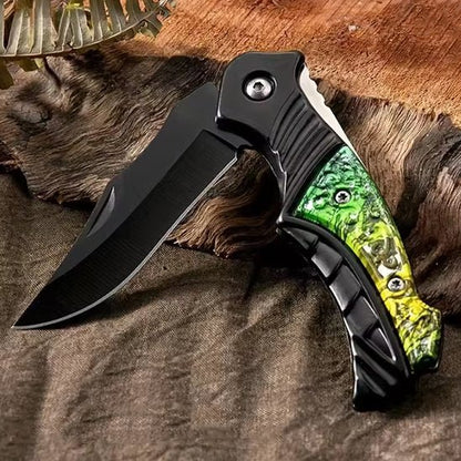 Couteau-de-survie-vert-plier