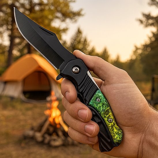Couteau-de-survie-vert