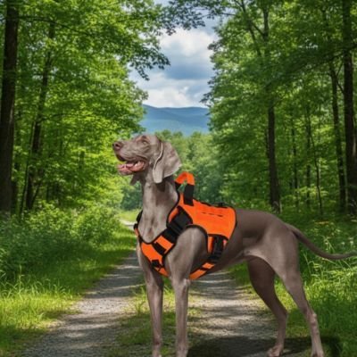Harnais chien orange