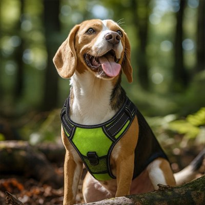 Harnais chien vert pale