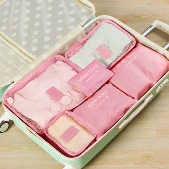 Organisateur de valise rose