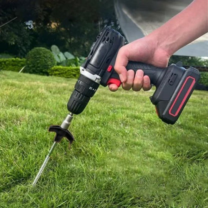 Piquet-de-tente-noir-installation-par-drill 