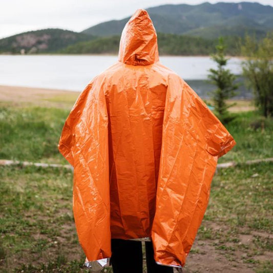 Poncho-pluie-orange