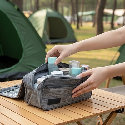 Trousse de toilette homme gris